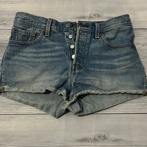 Blue levi jean shorts